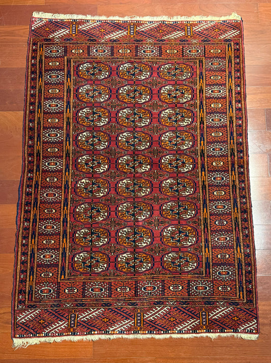 Tribal Turkmen Wool Rug