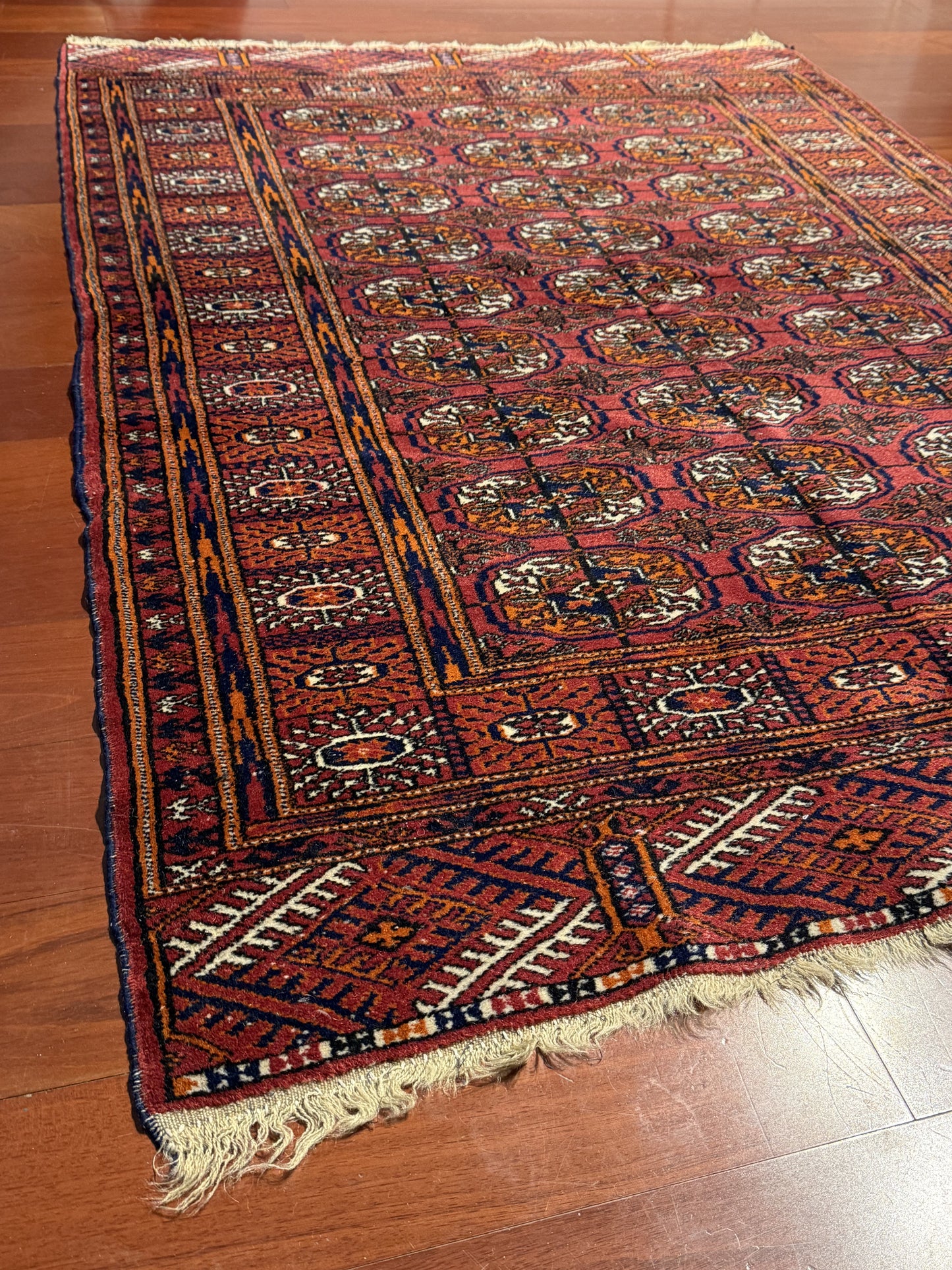 Tribal Turkmen Wool Rug