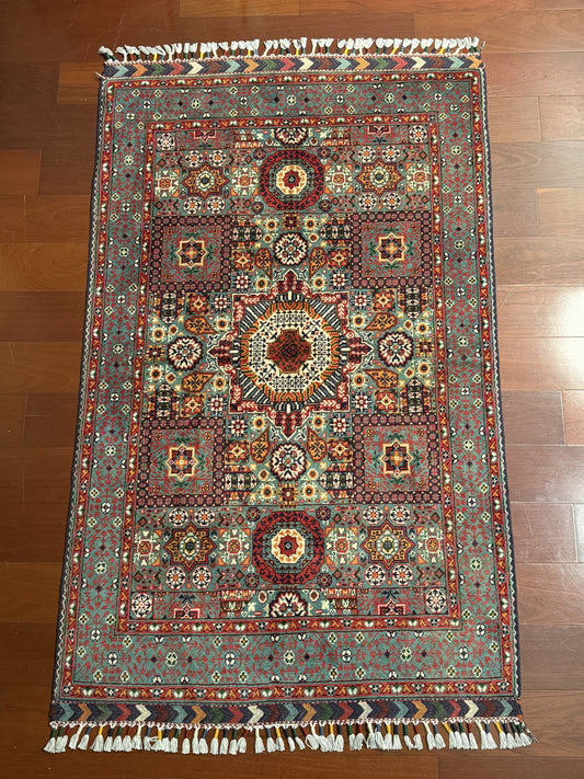 Vibrant Mamluk Wool Rug