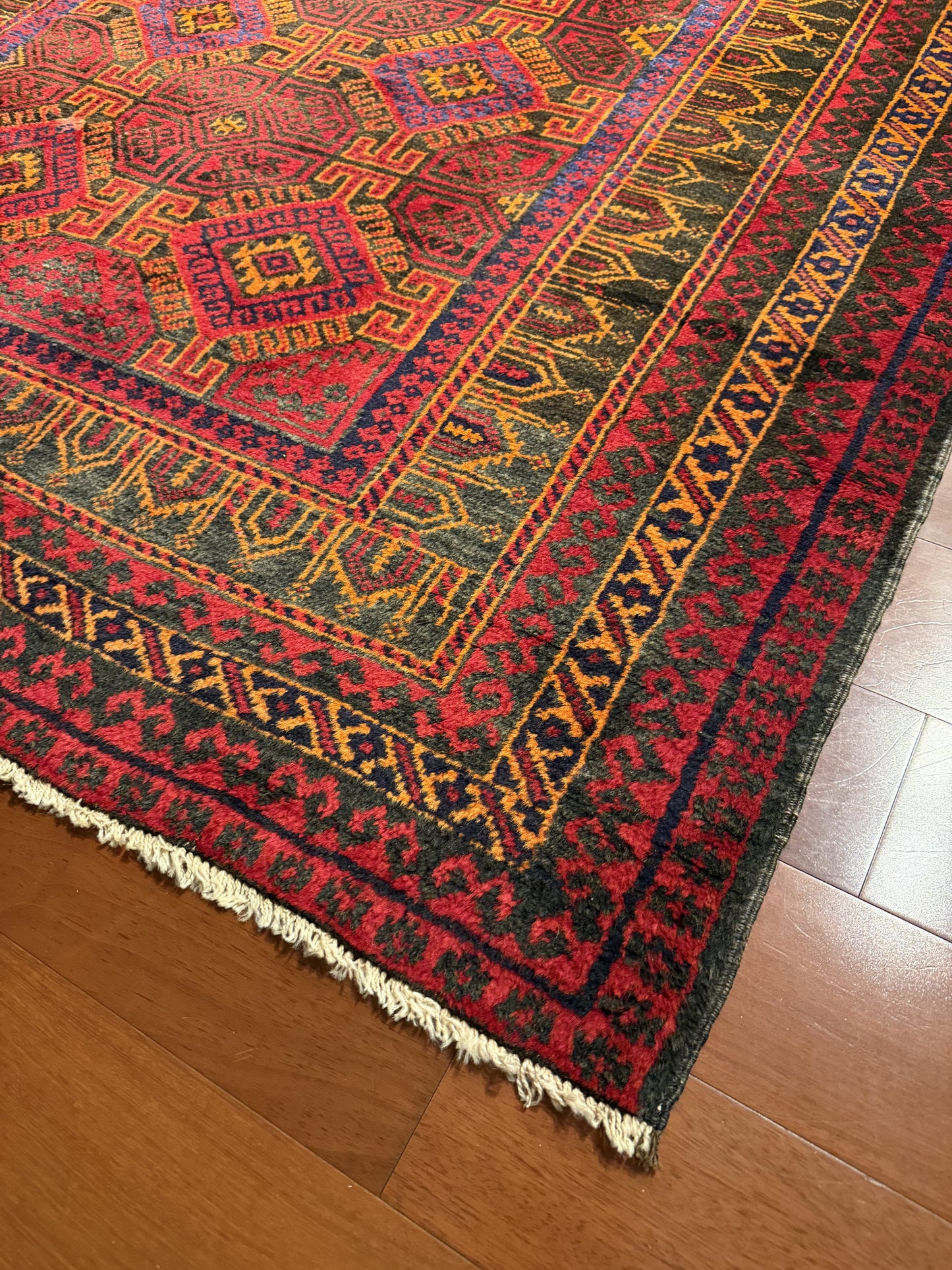 Afghan Deep Red and Orange